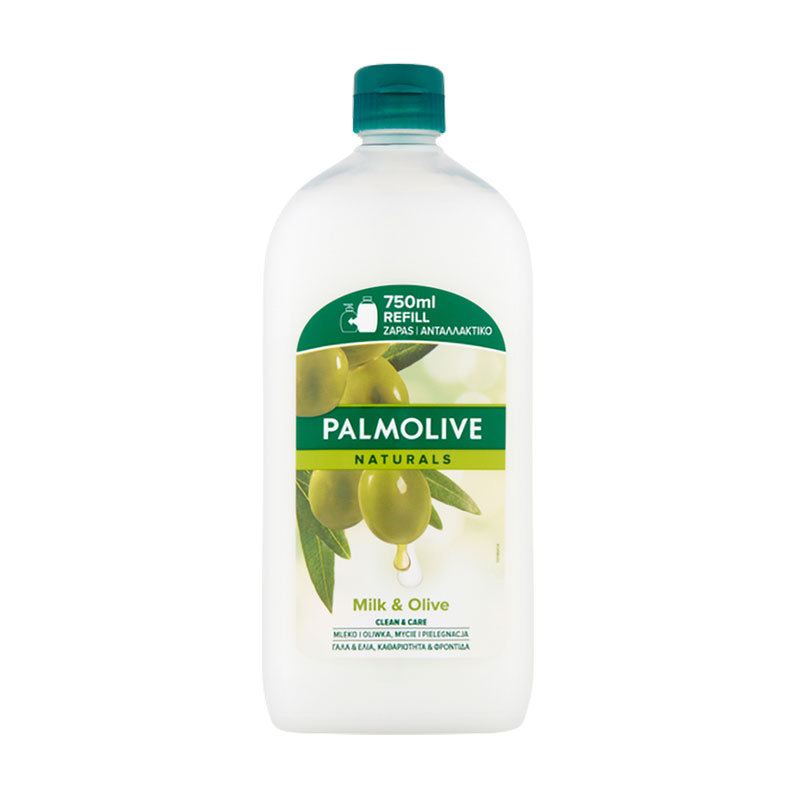 Рідке мило для рук Palmolive Натурель Інтенсивне зволоження, олива та зволожувальне молочко, 750 мл (змінний блок)